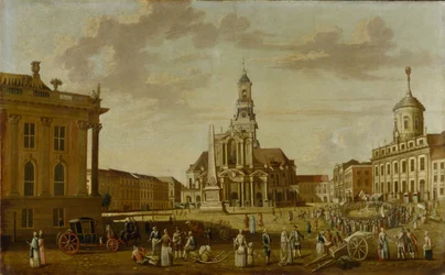 Il mercato vecchio con la chiesa di San Nicola e il municipio, 1771