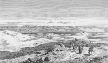 Il Mar Morto, dalle alture di Betania
