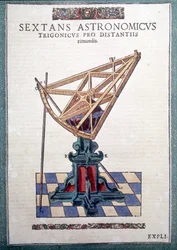 Il sestante astronomico in "Astronomiae instituatae machanicia" di Tycho Brahe (1546 - 1601), Wandsbeck
