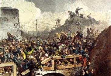 Le truppe francesi sconfitte alla battaglia di Sedan, 1 settembre 1870