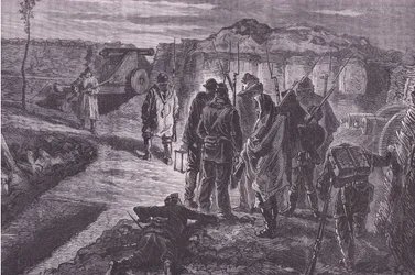 Sulle mura, Cassells History of the War between France and Germany pubblicato da Cassell and Company Limited, c.1890 (litografia)