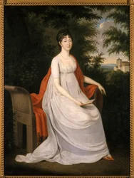 Donne sedute su una panchina, 1800