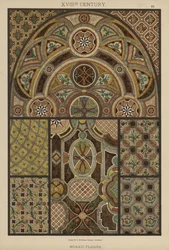 XVIII secolo, Pavimenti a mosaico