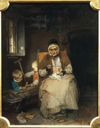 La Nonna, di Gerolamo Induno
