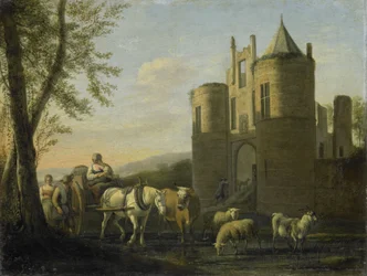 La porta principale del castello di Egmond