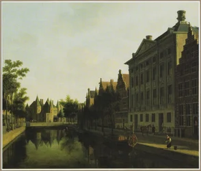 Veduta della Kloveniersburgwal con il Waag e il Trippenhuis, Amsterdam