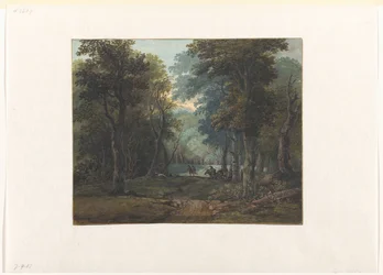 Cacciatori in un bosco