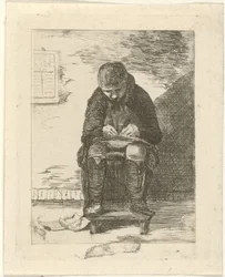 Disegnatore in un interno