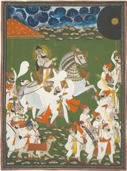 Maharana Bhim Singh in processione