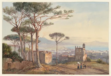 Napoli vista dalla Conocchia, una delle quattro piccole vedute di Napoli tratte da un Album Amicorum