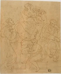 Sacra Famiglia con San Francesco d