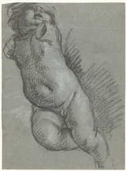 Studio di un putto volante