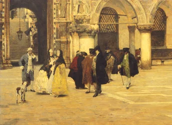 Passeggiata in piazza a Venezia
