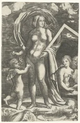 Venere con compasso, Cupido e coppia innamorata