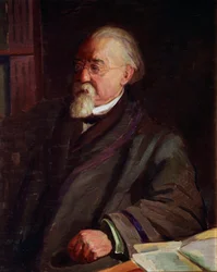 Ritratto di Cesare Lombroso (1835-1909), criminologo e antropologo italiano Dipinto di Giacomo Grosso (1860-1938) Inizio XX secolo Torino Museo di Antropologia Criminale - Ritratto di Cesare Lombroso (1835-1909), antropologo italiano nel campo