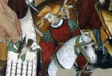 La fontana della giovinezza (dettaglio: un falconiere con il suo uccello)