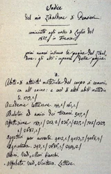 Incipit del manoscritto dello Zibaldone (o "Pensieri") di Giacomo Leopardi. 1817-1832