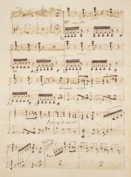 Pagina manoscritta della partitura di 