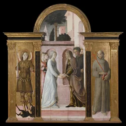 Trittico: La Visitazione, tra San Michele e San Francesco