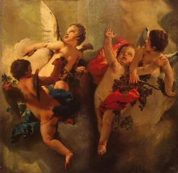 Cupidi con Uva. Serie Quattro Stagioni