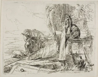 Filosofo in piedi e altre due figure, da Capricci