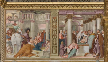 Navata Centrale, Quinta Campata Nord, Adorazione dei Magi, Presentazione al Tempio, Gian Francesco Bembo