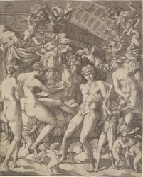 Venere e Marte con amorini e tre grazie