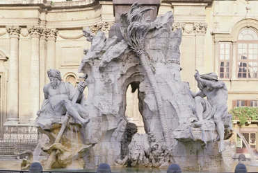 Fontana dei Quattro Fiumi (Fontana dei Quattro Fiumi), 1651