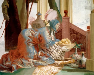 Offerta di frutti alla Dea della Luna, di Giandomenico Tiepolo, affresco, Sala Cinese nella Foresteria, Villa Valmarana 