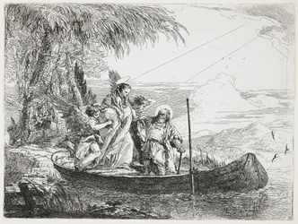 La Sacra Famiglia entra nella barca dalla Fuga in Egitto, 1750-1753