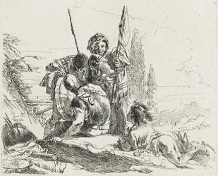 Tre Soldati e un Ragazzo, 1749