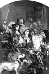 Carlo II che nomina cavaliere un lombo di manzo