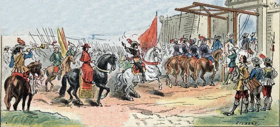Assedio di La Rochelle - Storia di Francia: Entrata del re Luigi XIII (1601-1643) e del cardinale de Richelieu (Armand Jean du Plessis)