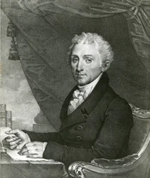 James Monroe, 5° Presidente degli Stati Uniti (litografia in b/n)