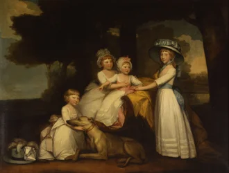 Ritratto dei figli del 2° Duca e della Duchessa Northumberland - Lady Elizabeth Percy, Earl Percy, Lady Julia Percy e Lady Agnes Percy