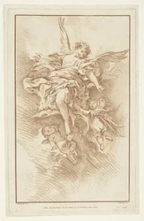 Angelo con tre putti tra le nuvole