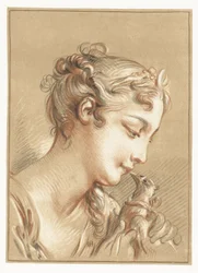 Ragazza con una colomba
