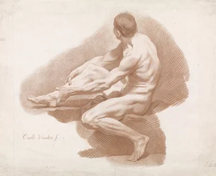 Nudo maschile seduto
