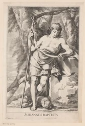 San Giovanni Battista con bastone e agnello