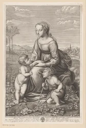 Maria con bambino e Giovanni Battista in paesaggio pastorale
