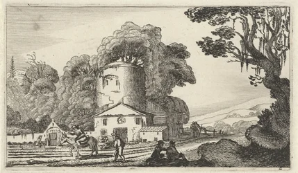 Paesaggio con una torre