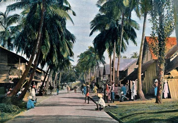 Strada a Port Blair, Isole Andamane e Nicobare, Oceano Indiano, c1890