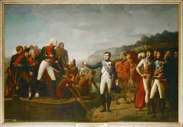 Addio di Napoleone I e dello zar Alessandro I a Tilsit nel 1807 ...