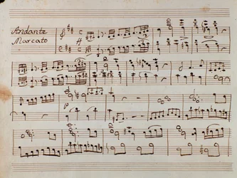 Prima pagina della partitura ridotta per pianoforte di Tancredi, opera di Gioacchino Rossini