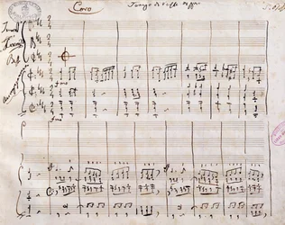 Partitura manoscritta di Gioacchino Rossini