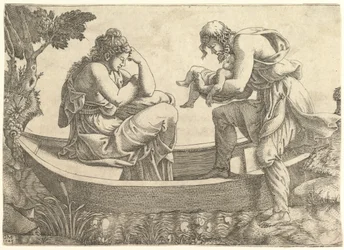 Danae e il neonato Perseo gettati in mare da Acrisio, 1543