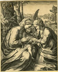Giorgio Ghisi - Lo sposalizio di Santa Caterina, 1850,0413.130