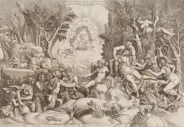 Cefalo piange per Procri (dopo un disegno di Giulio Romano)