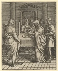 Vergine dei Dolori: La Presentazione al Tempio, uno dei nove compartimenti circostanti, entro il 1575