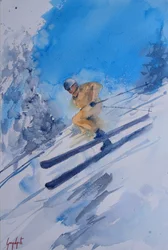 Sciatore invernale dinamico